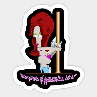 Pole Dancer Roger Sticker